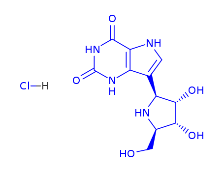 1H-Pyrrolo[3,2-d]pyrimidine-2,4(3H,5H)-dione,7-[(2S,3S,4R,5R)-3,4-dihydroxy-5-(hydroxymethyl)-2-pyrrolidinyl]-,hydrochloride (1:1)