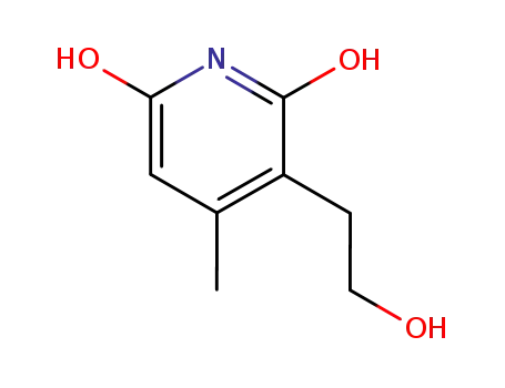 Molecular Structure of 35391-73-2 (3-(2-hydroxy-ethyl)-4-methyl-pyridine-2,6-diol)