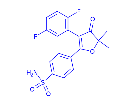 4-(3-(2,5-Difluorophenyl)-5,5-dimethyl-4-oxo-4,5-dihydrofuran-2-yl)benzenesulfonamide