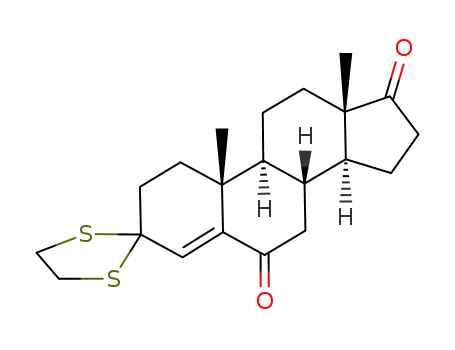 Molecular Structure of 103232-83-3 (3,3-ethylenedithio-4-androstene-6,17-dione)