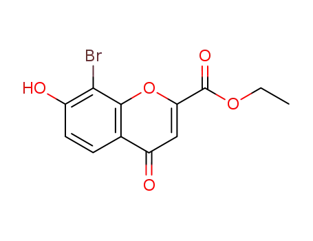 エチル 8-ブロモ-7-ヒドロキシ-4-オキソ-4H-クロメン-2-カルボキシラート