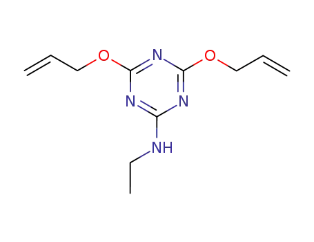 Molecular Structure of 30358-12-4 (N-ethyl-4,6-bis(prop-2-en-1-yloxy)-1,3,5-triazin-2-amine)