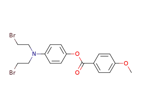 Molecular Structure of 22953-40-8 (4-[Bis(2-bromoethyl)amino]phenyl=4-methoxybenzoate)