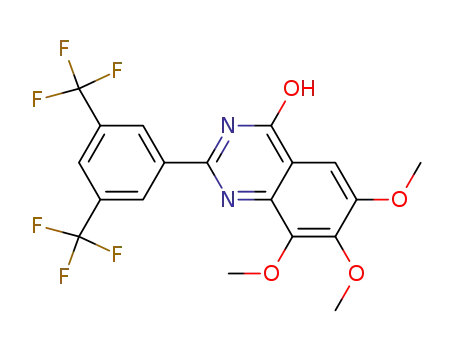 Molecular Structure of 228119-09-3 (4(1H)-Quinazolinone,  2-[3,5-bis(trifluoromethyl)phenyl]-6,7,8-trimethoxy-  (9CI))