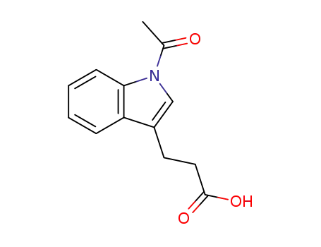 Molecular Structure of 22949-13-9 (3-(1-acetylindol-3-yl)propanoic acid)