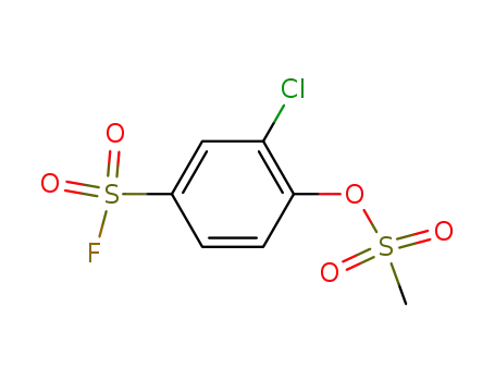 Molecular Structure of 23383-87-1 (2-chloro-4-(fluorosulfonyl)phenyl methanesulfonate)
