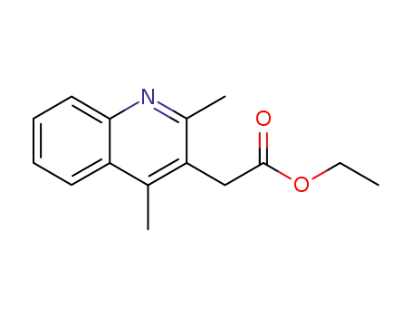 Molecular Structure of 22821-26-7 (ETHYL 2-(2,4-DIMETHYLQUINOLIN-3-YL)ACETATE)