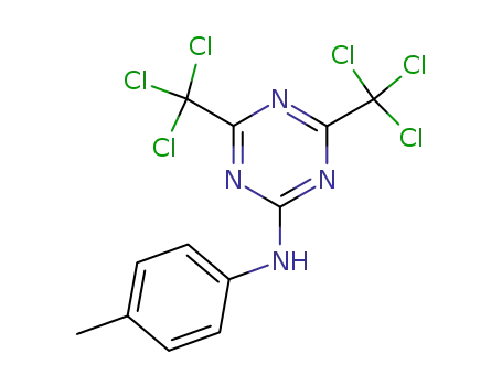 Molecular Structure of 30356-62-8 (N-(4-methylphenyl)-4,6-bis(trichloromethyl)-1,3,5-triazin-2-amine)