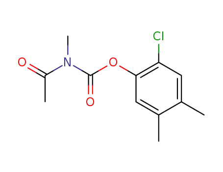 Molecular Structure of 2313-93-1 (N-Acetyl-N-methylcarbamic acid 2-chloro-4,5-dimethylphenyl ester)