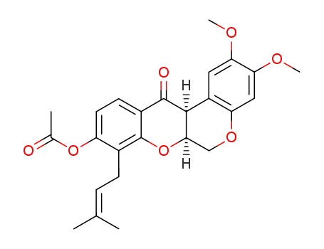 acetic acid 2,3-dimethoxy-8-(3-methyl-but-2-enyl)-12-oxo-6,6a,12,12a-tetrahydrochromeno[3,4-b]chromen-9-yl ester