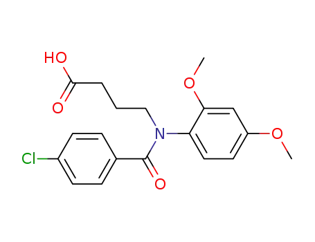 Molecular Structure of 30544-68-4 (4-[p-Chlorobenzoyl(2,4-dimethoxyphenyl)amino]butyric acid)