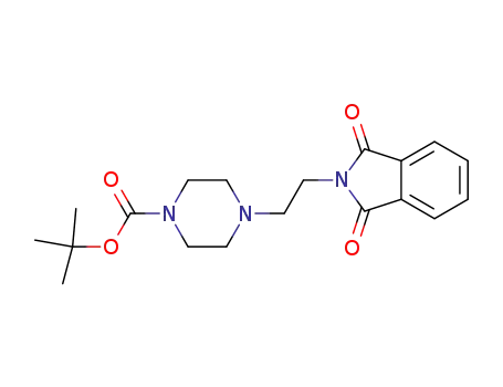 Molecular Structure of 227776-28-5 (4-[2-(1,3-DIHYDRO-1,3DIOXO-2H-ISOINDOL-YL)ETHYL]-1-PIPERAZINECARBOXYLIC ACID, 1,1-DIMETHYLETHYL ESTER)