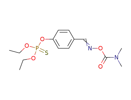 Phosphorothioic acid, O,O-diethyl O-(4-(((((dimethylamino)carbonyl)oxy)imino)methyl)phenyl) ester