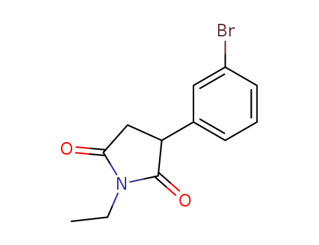 Molecular Structure of 22855-59-0 (3-(3-bromophenyl)-1-ethylpyrrolidine-2,5-dione)