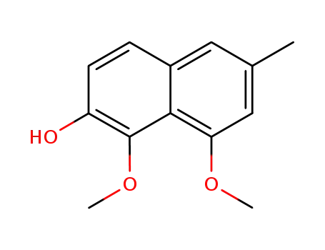 Molecular Structure of 2275-87-8 (1,8-Dimethoxy-6-methyl-2-naphthalenol)