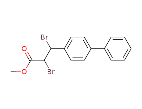 Molecular Structure of 23230-37-7 (methyl 2,3-dibromo-3-(4-phenylphenyl)propanoate)