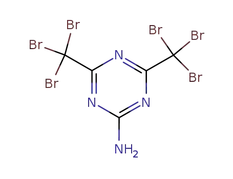 Molecular Structure of 30339-36-7 (4,6-bis(tribromomethyl)-1,3,5-triazin-2-amine)