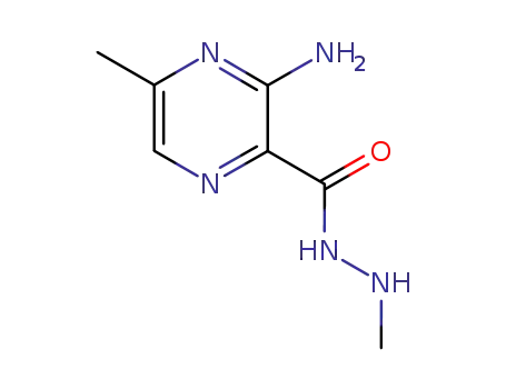 Molecular Structure of 22918-44-1 (Pyrazinecarboxylic acid, 3-amino-5-methyl-, 2-methylhydrazide (8CI))