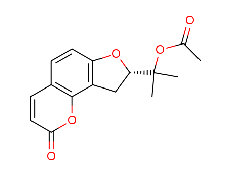 2H-Furo[2,3-h]-1-benzopyran-2-one,8-[1-(acetyloxy)-1-methylethyl]-8,9-dihydro-, (8S)-
