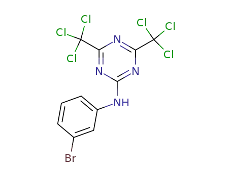 Molecular Structure of 30356-58-2 (N-(3-bromophenyl)-4,6-bis(trichloromethyl)-1,3,5-triazin-2-amine)