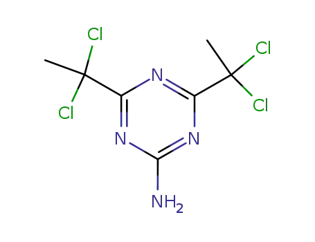 Molecular Structure of 30339-57-2 (4,6-bis(1,1-dichloroethyl)-1,3,5-triazin-2-amine)