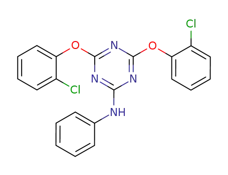 Molecular Structure of 30358-15-7 (4,6-bis(2-chlorophenoxy)-N-phenyl-1,3,5-triazin-2-amine)