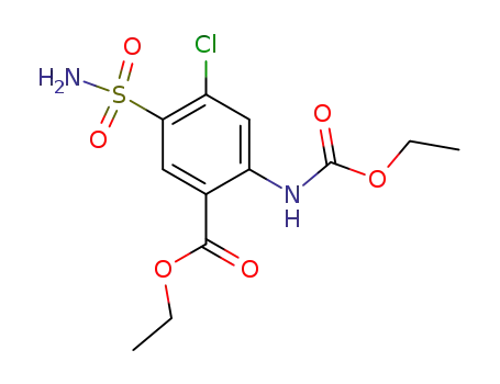 2-ethoxycarbonylamino-4-chloro-5-sulfamoyl-benzoic acid ethyl ester