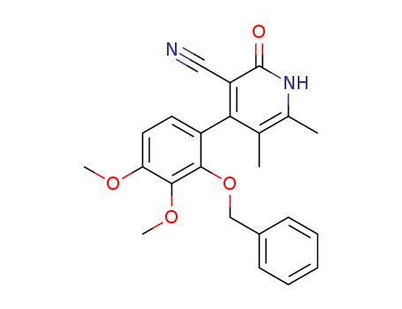 3-Pyridinecarbonitrile,4-[3,4-dimethoxy-2-(phenylmethoxy)phenyl]-1,2-dihydro-5,6-dimethyl-2-oxo- cas  30456-32-7