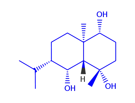Molecular Structure of 95457-15-1 (1β,4β,6β-trihydroxyeudesmane)