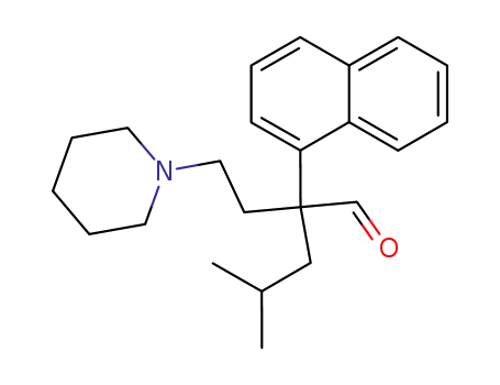 Molecular Structure of 30301-11-2 (α-Isobutyl-α-(2-piperidinoethyl)-1-naphthaleneacetaldehyde)