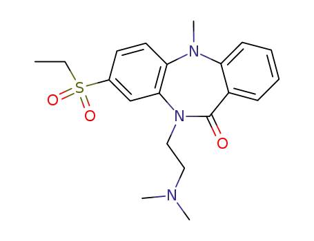 Molecular Structure of 22797-20-2 (10-[2-(Dimethylamino)ethyl]-8-(ethylsulfonyl)-5,10-dihydro-5-methyl-11H-dibenzo[b,e][1,4]diazepin-11-one)