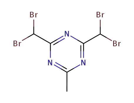 Molecular Structure of 30362-00-6 (2,4-bis(dibromomethyl)-6-methyl-1,3,5-triazine)
