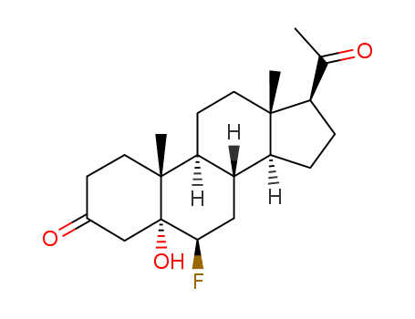 5a-Pregnane-3,20-dione, 6b-fluoro-5-hydroxy- (6CI,8CI) cas  4660-45-1