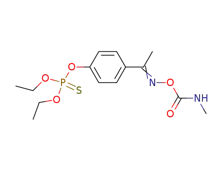 Molecular Structure of 22941-83-9 (O,O-diethyl O-(4-{(1E)-N-[(methylcarbamoyl)oxy]ethanimidoyl}phenyl) phosphorothioate)