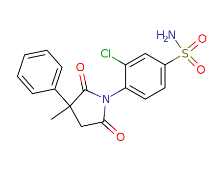 3-Chloro-4-(3-methyl-2,5-dioxo-3-phenyl-1-pyrrolidinyl)benzenesulfonamide