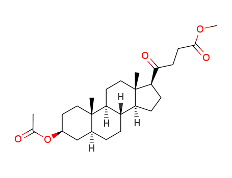 21-Nor-5a-cholan-24-oic acid, 3b-hydroxy-20-oxo-, methyl ester,acetate (8CI)