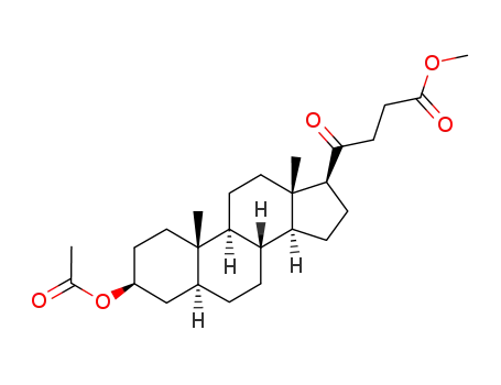 Molecular Structure of 23330-48-5 (methyl 4-[(3S,5S,8R,9S,10S,13S,14S,17S)-3-(acetyloxy)-10,13-dimethylhexadecahydro-1H-cyclopenta[a]phenanthren-17-yl]-4-oxobutanoate (non-preferred name))