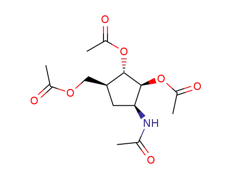 (1S,2S,3S,5S)-3-(acetylamino)-5-[(acetyloxy)methyl]cyclopentane-1,2-diyl diacetate