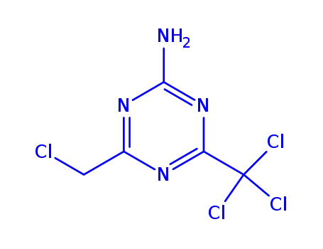 Molecular Structure of 30357-76-7 (4-(chloromethyl)-6-(trichloromethyl)-1,3,5-triazin-2-amine)