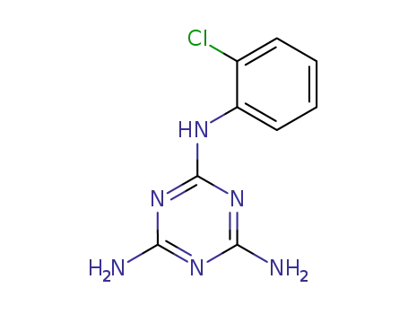 Molecular Structure of 30360-11-3 (N~2~-(2-chlorophenyl)-1,3,5-triazine-2,4,6-triamine)