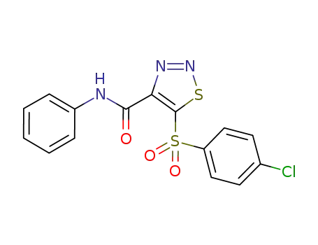 5-[(4-CHLOROPHENYL)SULFONYL]-N-PHENYL-1,2,3-THIADIAZOLE-4-CARBOXAMIDE