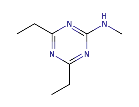 Molecular Structure of 30339-56-1 (4,6-diethyl-N-methyl-1,3,5-triazin-2-amine)