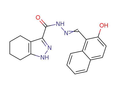 Molecular Structure of 303208-18-6 (N'-[(2-hydroxy-1-naphthyl)methylene]-4,5,6,7-tetrahydro-1H-indazole-3-carbohydrazide)