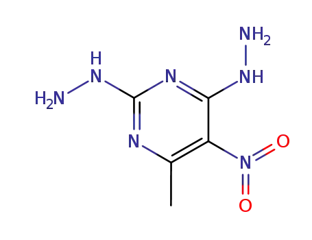 Molecular Structure of 30561-02-5 (2,4-DIHYDRAZINO-5-NITRO-6-METHYLPYRIMIDINE)