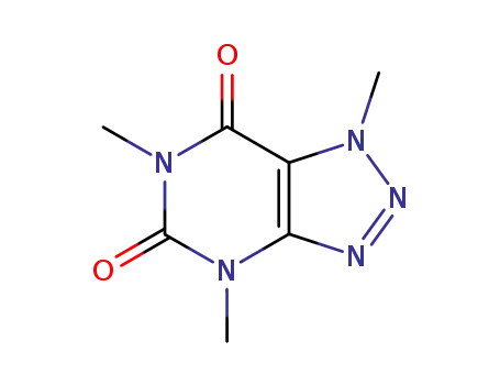 Molecular Structure of 2278-11-7 (1,4,6-trimethyl-1H-[1,2,3]triazolo[4,5-d]pyrimidine-5,7(4H,6H)-dione)