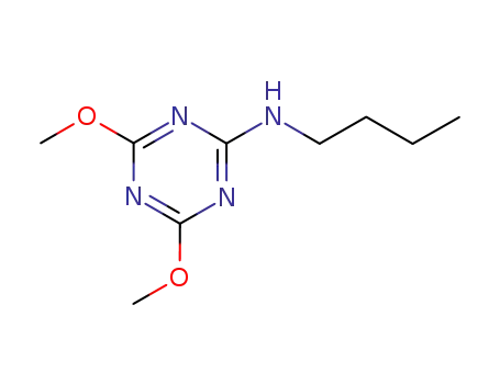 Molecular Structure of 30357-99-4 (N-butyl-4,6-dimethoxy-1,3,5-triazin-2-amine)