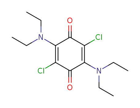 Molecular Structure of 23019-38-7 (2,5-BIS(N-DIETHYLAMINO)-3,6-DICHLORO-P-BENZOQUINONE)