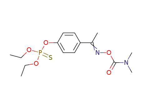 Phosphorothioic acid,O,O-diethyl ester, O-ester with 4'-hydroxyacetophenoneO-(dimethylcarbamoyl)oxime (8CI)