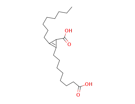 Molecular Structure of 22704-37-6 (2-(8-hydroxy-8-oxo-octyl)-3-octyl-cycloprop-2-ene-1-carboxylic acid)