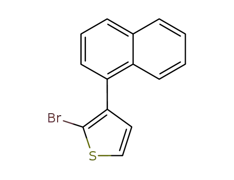 Molecular Structure of 30415-27-1 (2-bromo-3-(naphthalen-1-yl)thiophene)